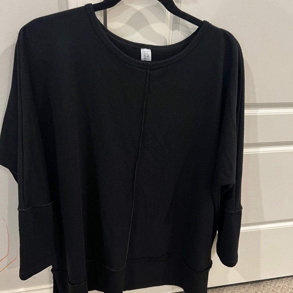 SPANX Black Dolman Tee- 3/4 length